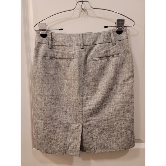 Ann Taylor LOFT Linen Blend Metallic Pencil Skirt - Picture 2 of 6